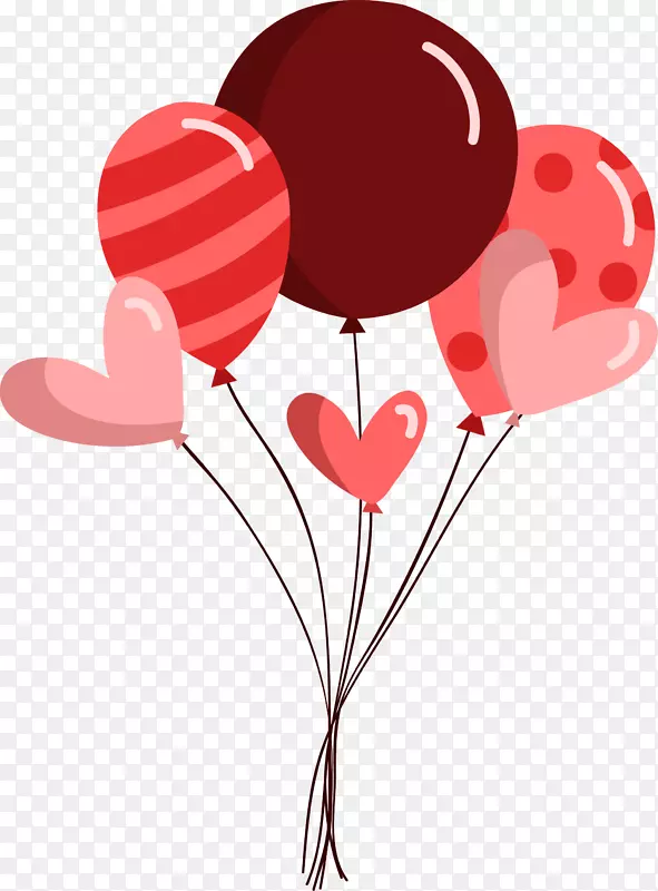 情人节各式美丽气球
