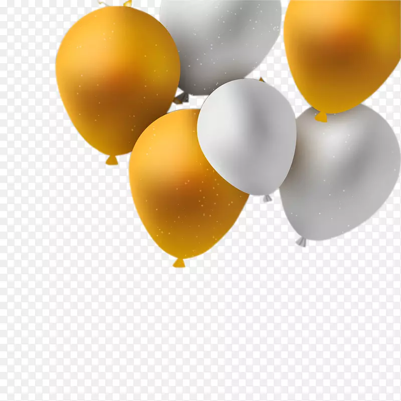 黄白色气球