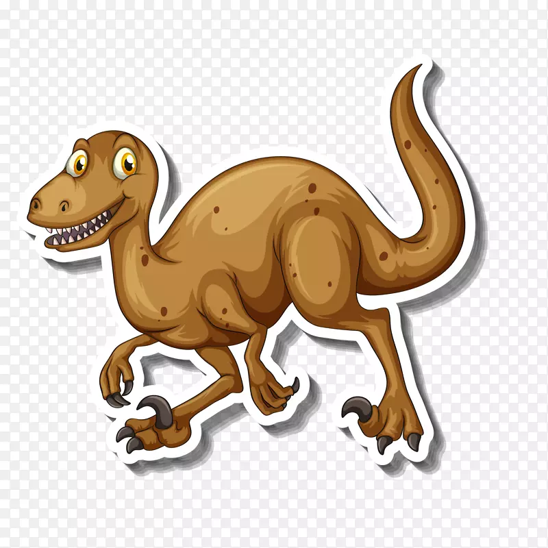 卡通棕色的恐龙设计