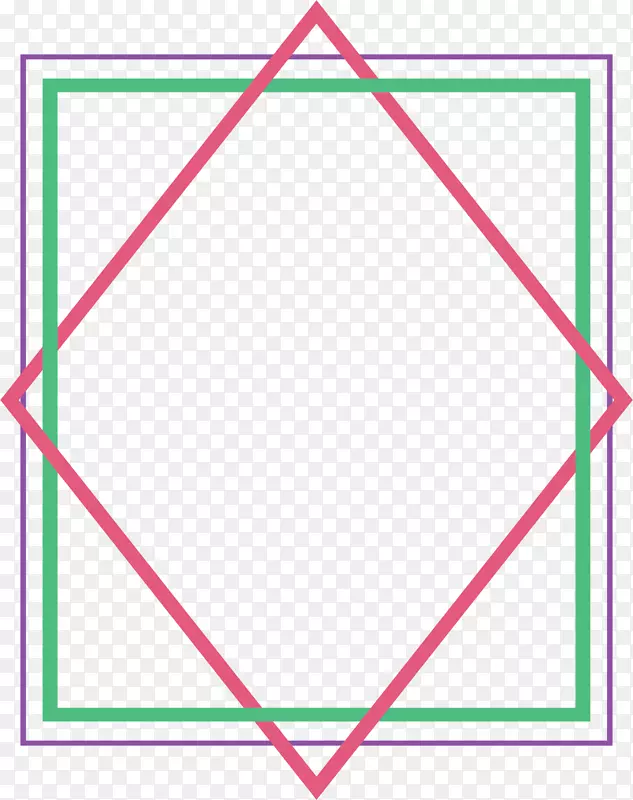 粉绿色菱形的边框