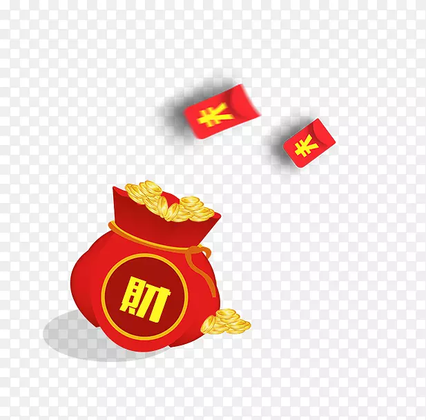 装满金币的钱袋红包
