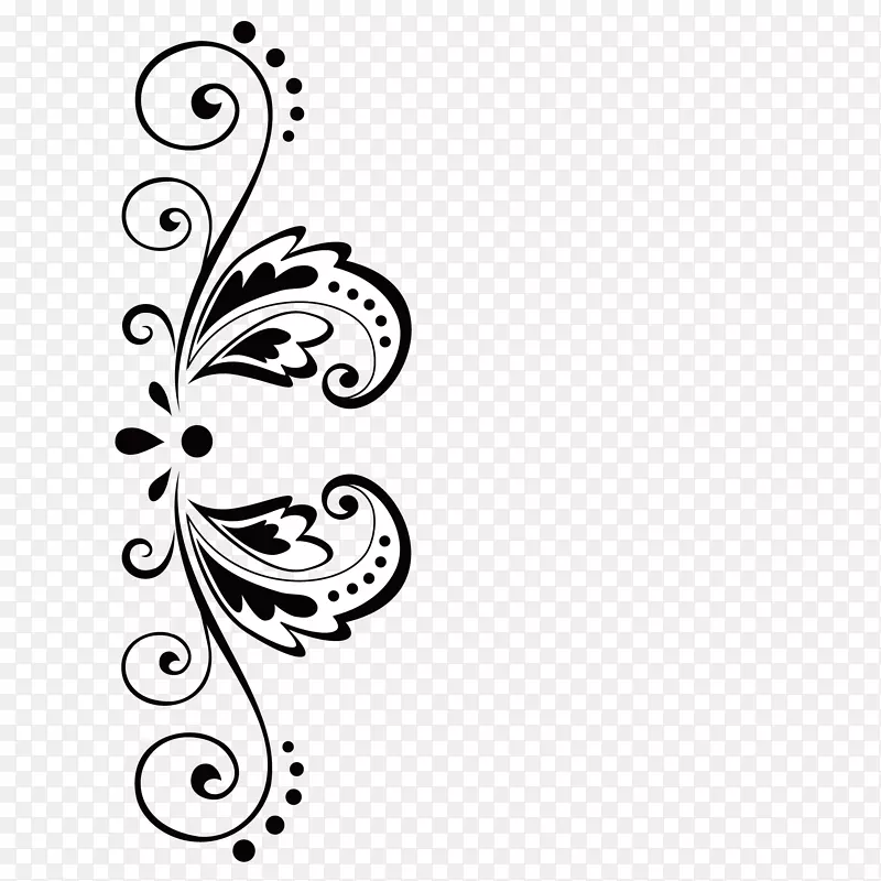 黑色对称花纹
