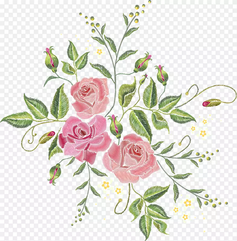 粉红色玫瑰花图案