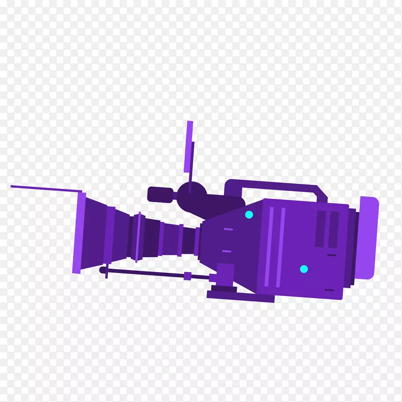 紫色创意摄像机元素