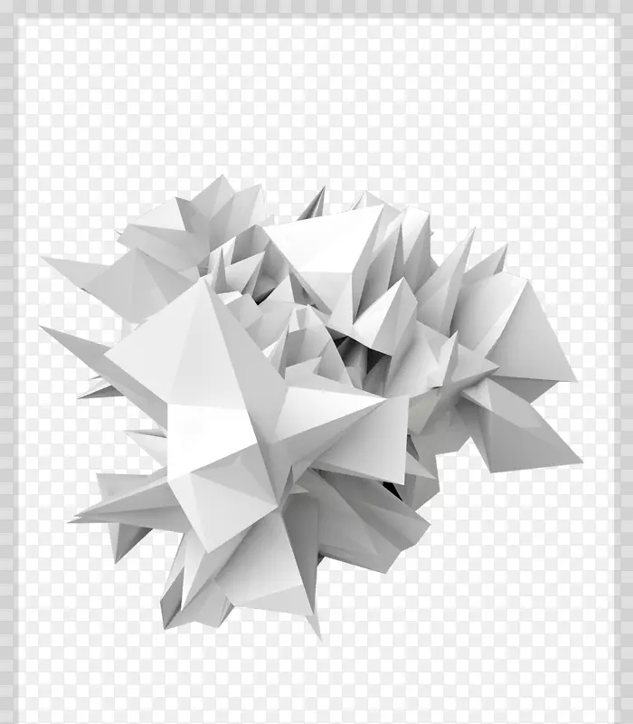 灰色叠加不规则几何体