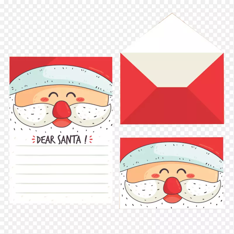 可爱圣诞老人信纸PNG