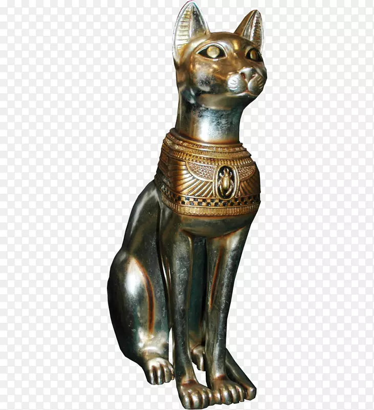 猫咪铜像摆件免扣素材