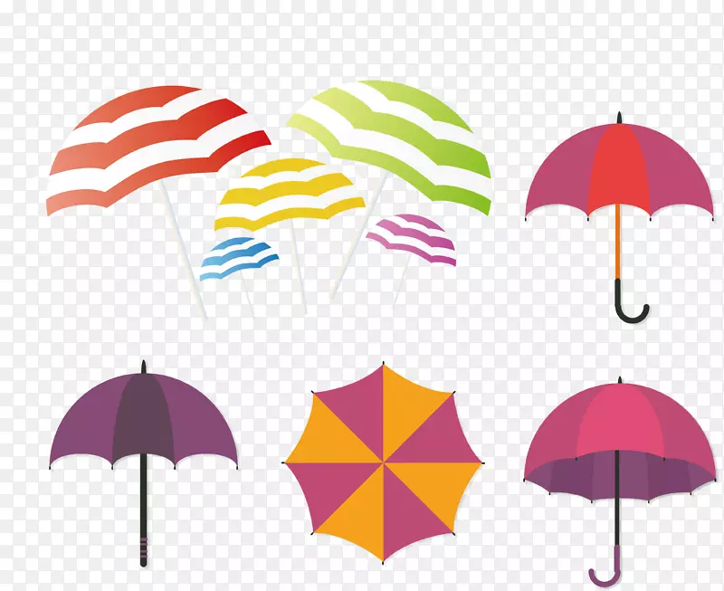 彩色缤纷雨伞