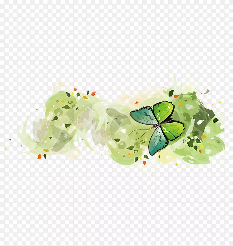 树林中飞舞的蝴蝶