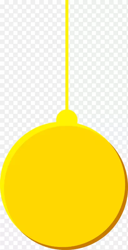 黄色圣诞彩球