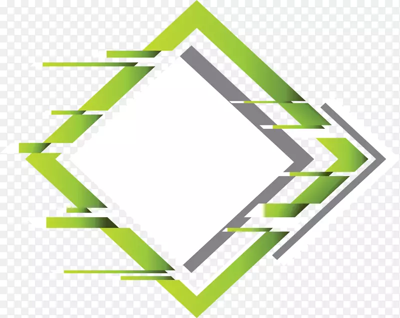 绿色菱形装饰边框