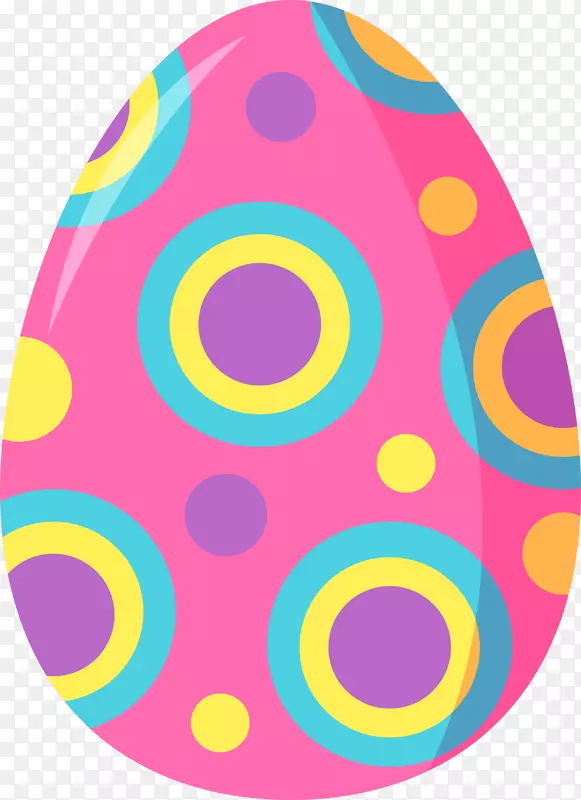 复活节粉色圆圈彩蛋