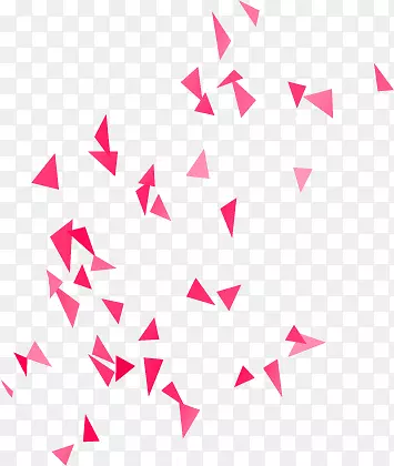 飞舞粉色三角形