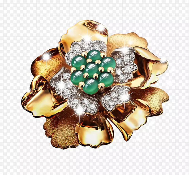 黄金珠宝花朵