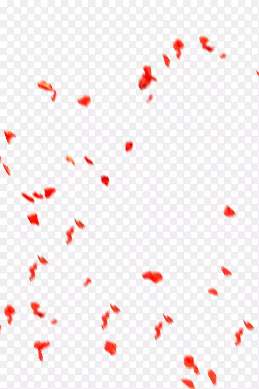 红色卡通模糊漂浮花瓣