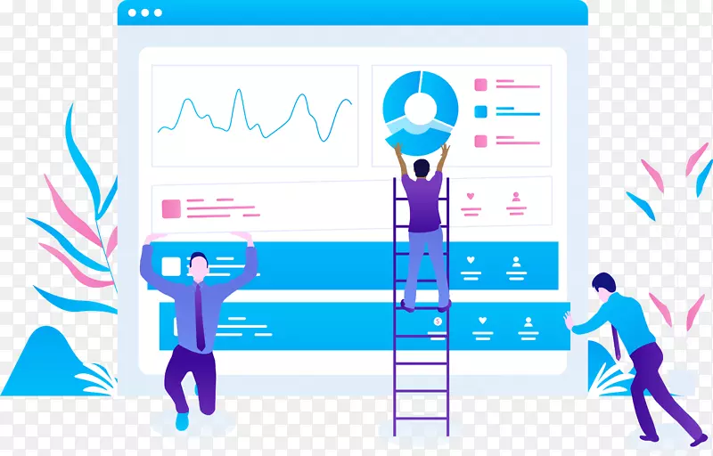 手绘卡通大数据分析技术支持插画PNG图片素材下载_图片编号gyxxjwxy-免抠素材网