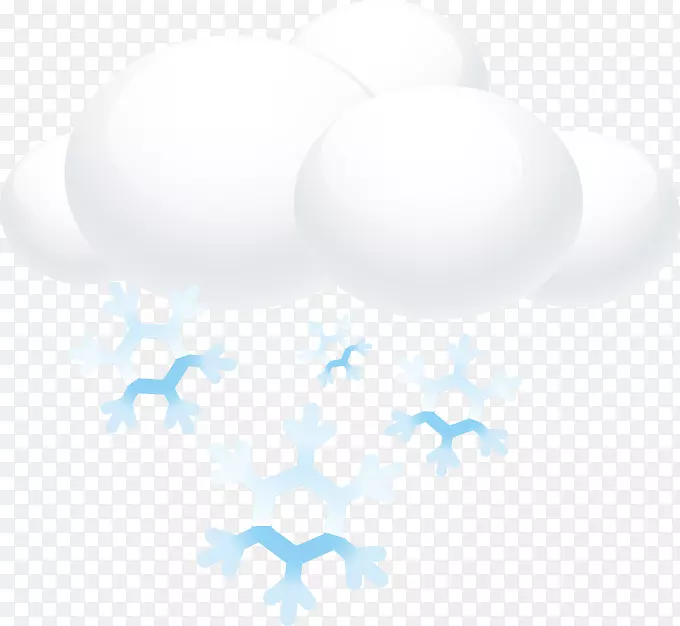 天气白云雪花免抠素材