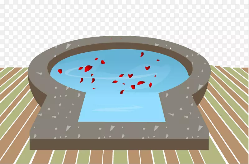 手绘花瓣浴池
