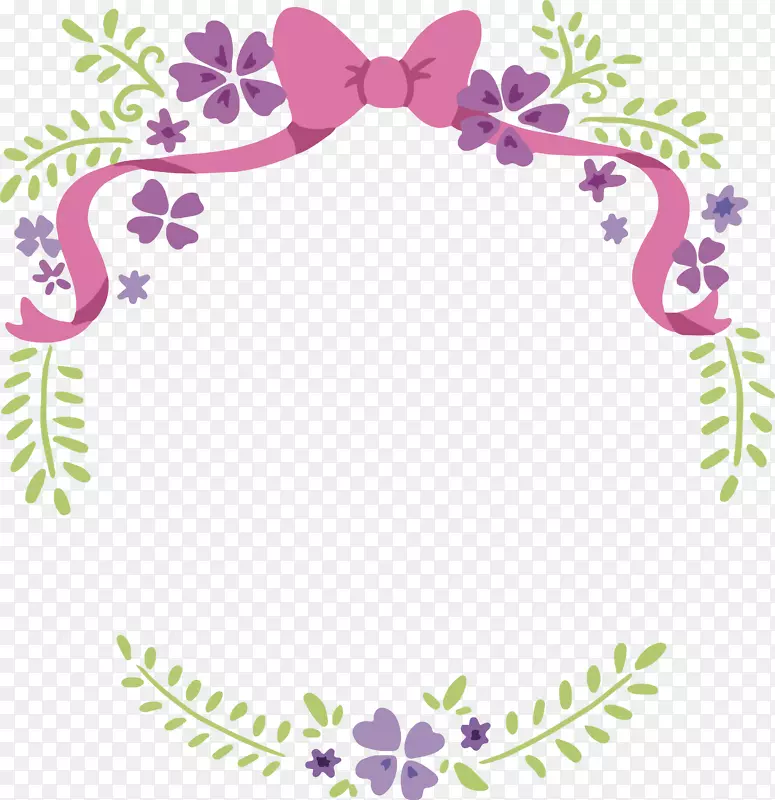 粉色蝴蝶结标题框