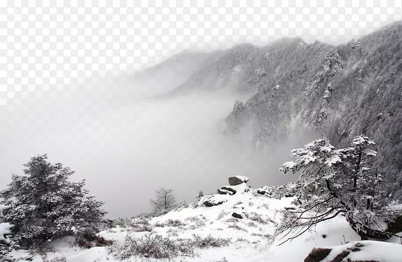 冰雪世界的太白山