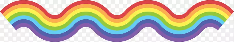 七色彩虹条纹波纹