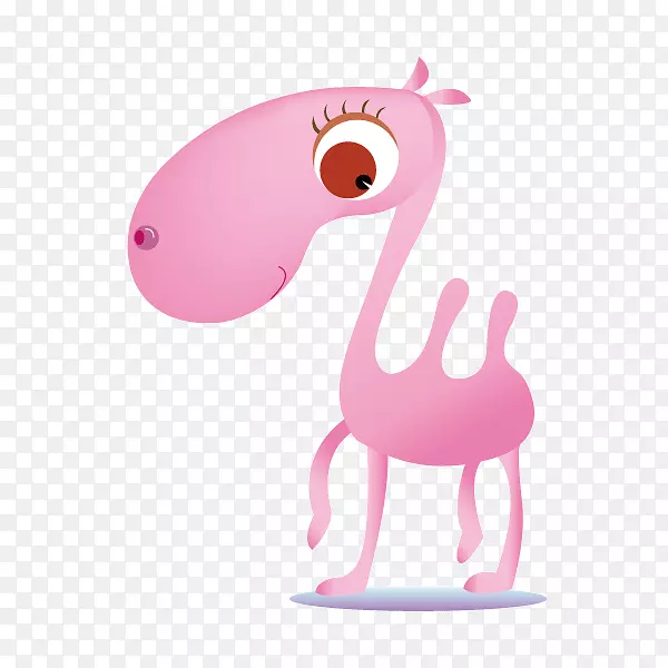 粉红色  骆驼  卡通  卡通图案