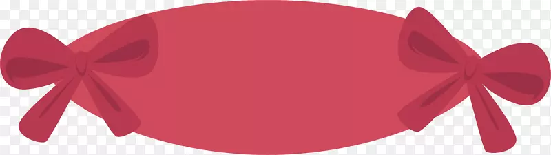 粉红色蝴蝶结标题框