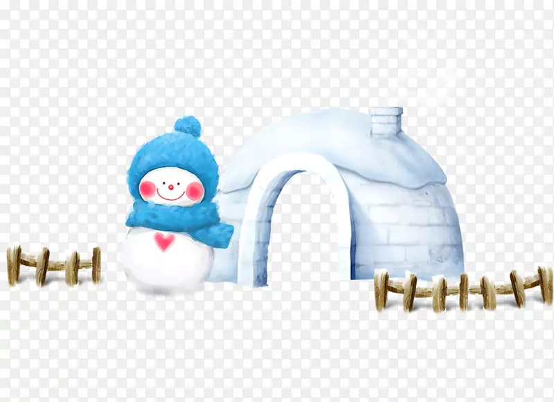 二十四节气小雪卡通可爱雪人元素