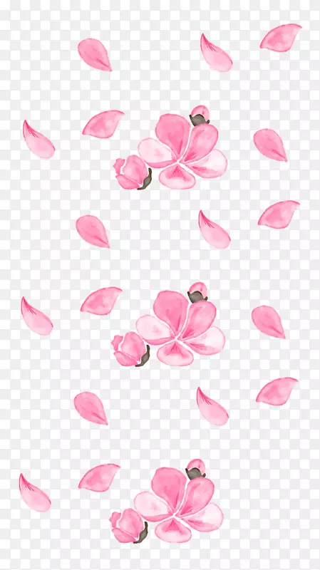 清新的粉红色花瓣免抠图