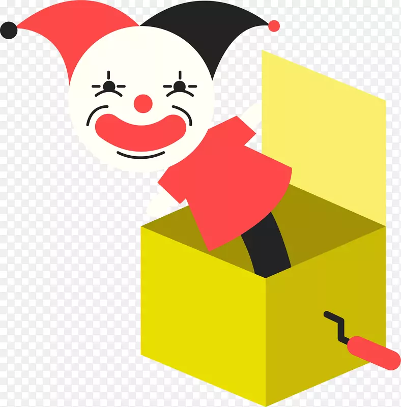 黄色盒子矢量小丑
