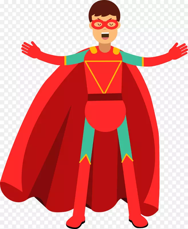 红色超级英雄png素材图