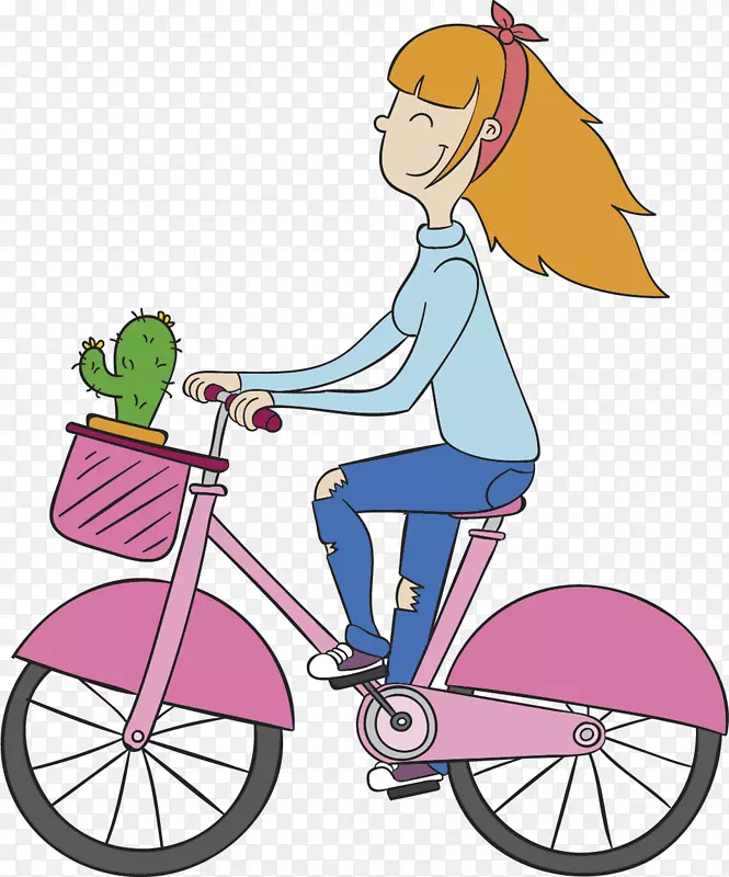 粉色自行车