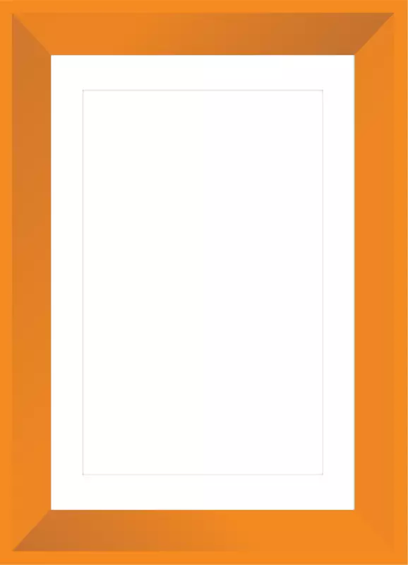 橘色矩形的装饰框