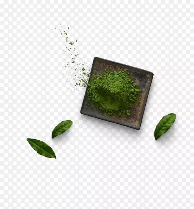 创意合成绿色健康的抹茶叶