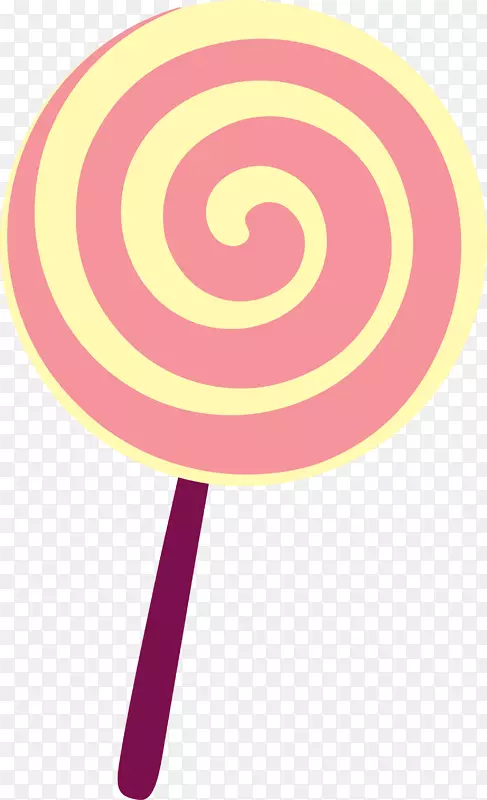 儿童节粉色旋涡棒棒糖