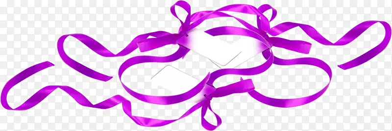 促销双十二浪漫元素紫色丝带