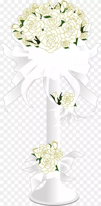 白色美丽婚礼捧花
