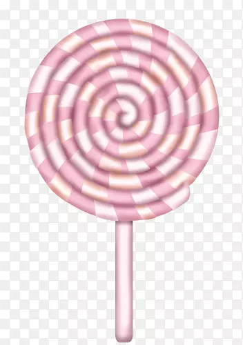 粉色系卷成螺旋形的棒棒糖