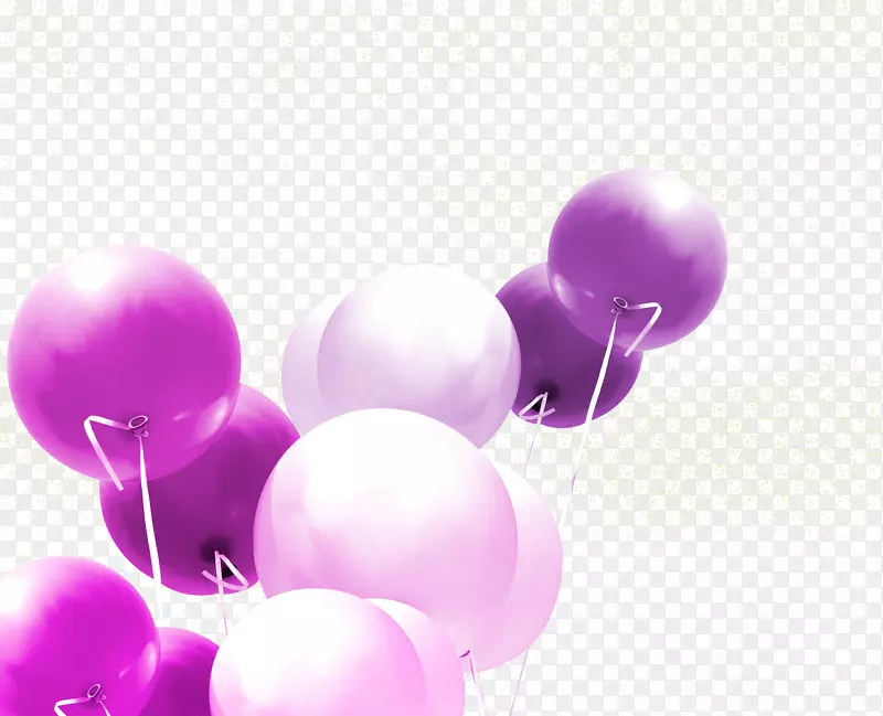 紫粉气球