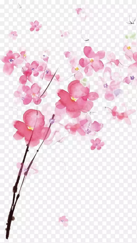矢量粉色花朵