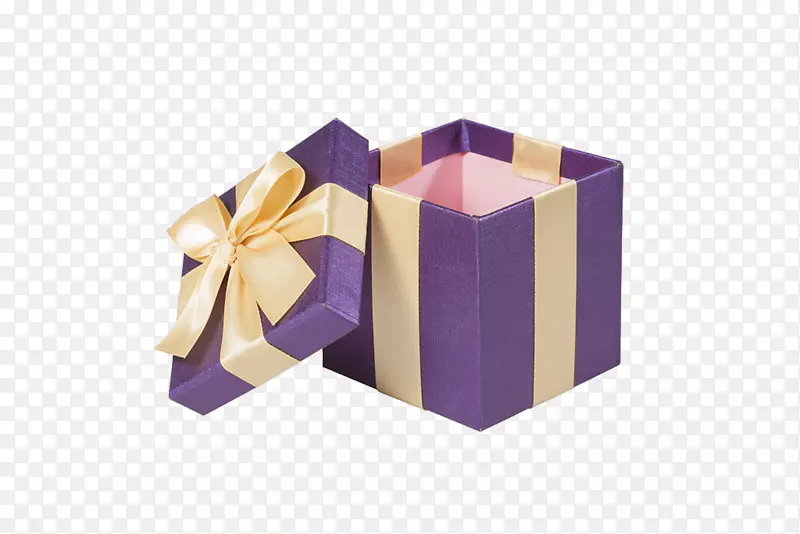 紫色绑带礼物盒子