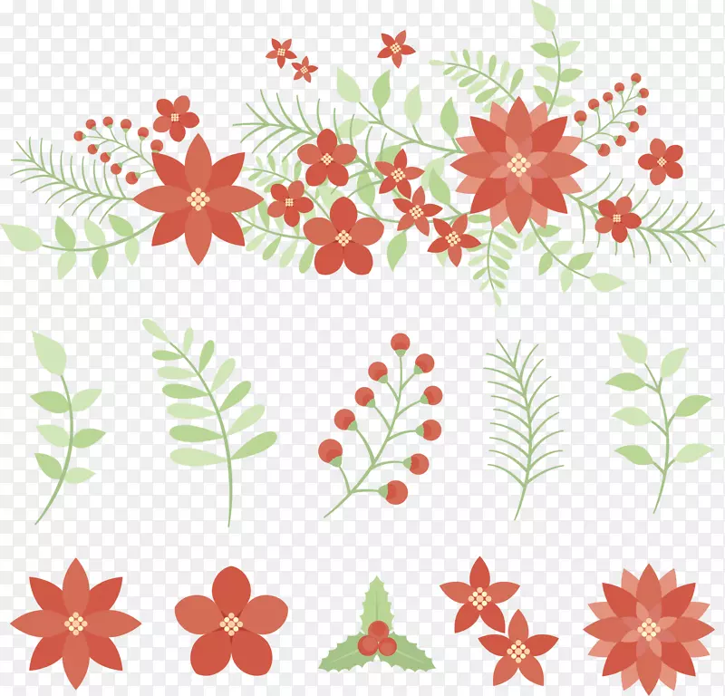 红色花朵