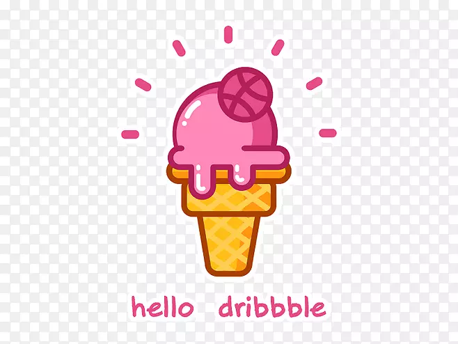 可爱的粉色冰淇凌MBE风格