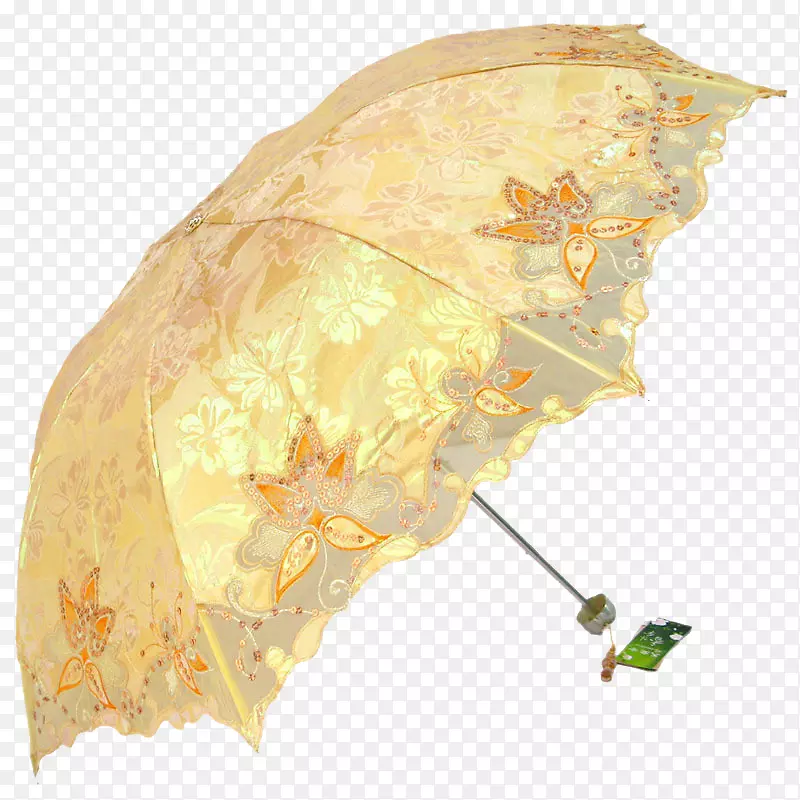 金色蕾丝刺绣晴雨伞