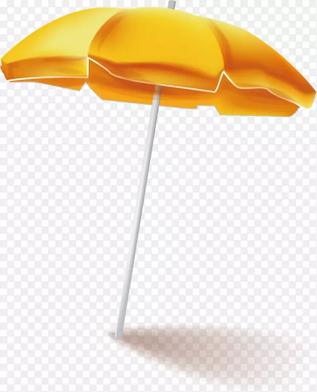 卡通黄色太阳伞简图