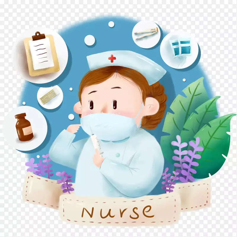 护士医疗元素的图标