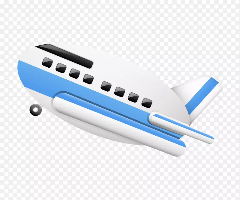 卡通简约飞机小型装饰广告设计