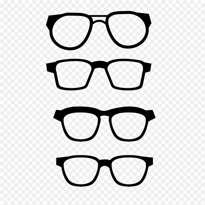眼镜框矢量图
