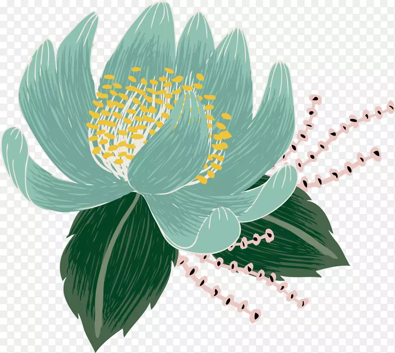 蓝色花朵装饰PNG图片素材下载_图片编号jqowmekq-免抠素材网