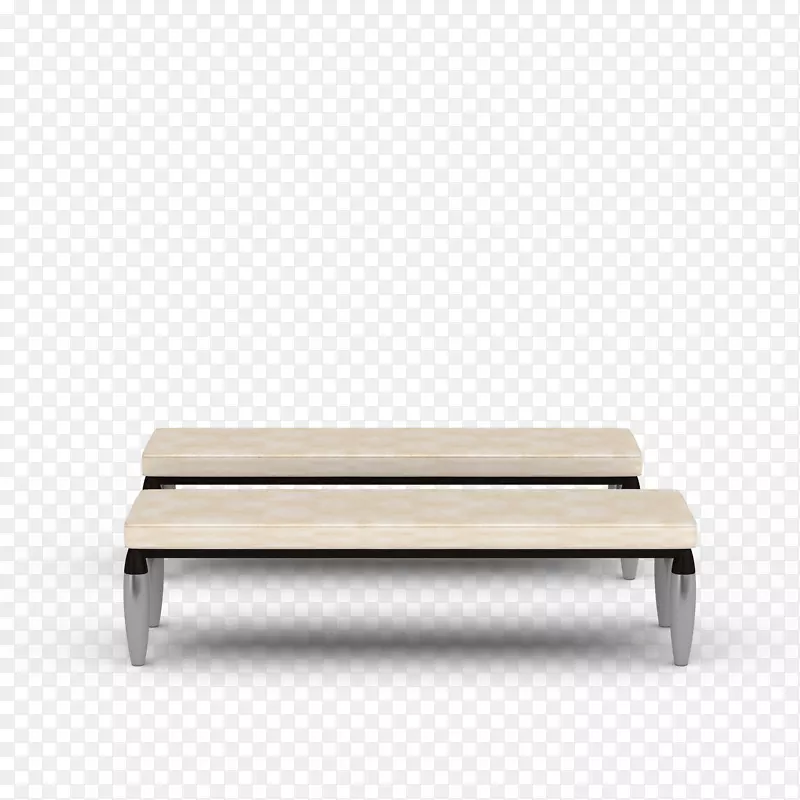 白色浅色简单长形板凳